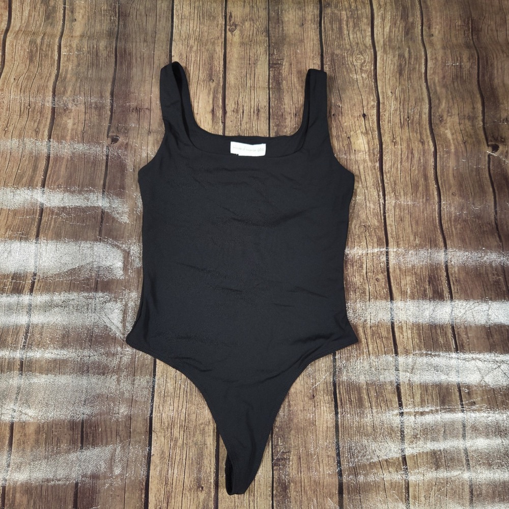 House of Harlow 1960 All Day Contour Bodysuit Women S Black Minimalist Modern